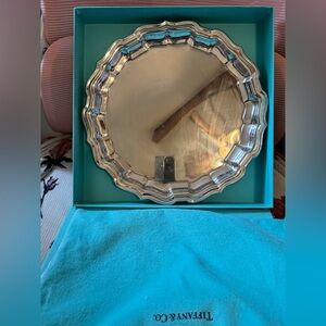 Tiffany & Co. Classic Pewter Scalloped Tray with Box